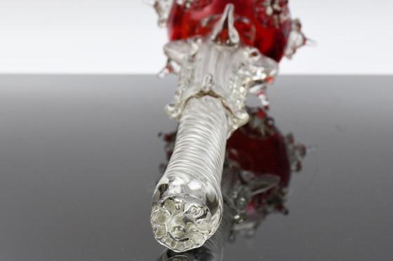 Murano glass sceptre – ruby red and clear, hand blown, Italy – Decorative Objects (photo 7 of 12)