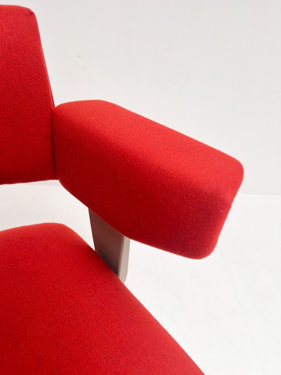 Dunkelroter Resort-Stuhl von Friso Kramer für Ahrend De Cirkel, 1970er Jahre – Sessel, Textile (photo 11 of 13)