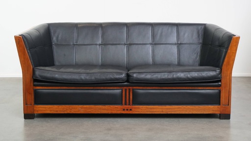 Art Deco Schuitema 2.5-seater leather designer sofa