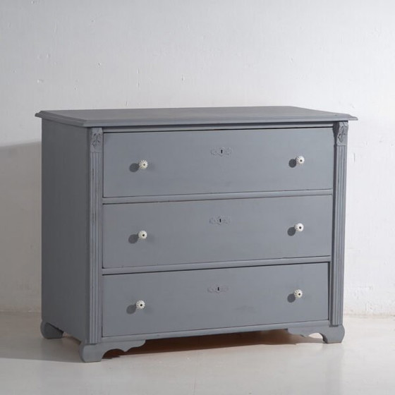 Antique silver gray chest of drawers (c.1900) #18 (photo 5 of 34)