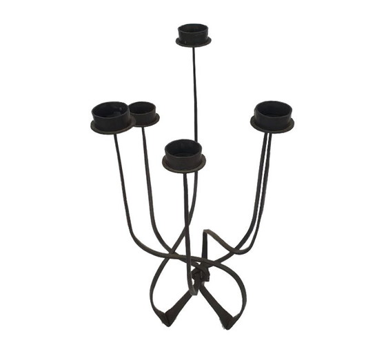 Image 1 of Grand Chandelier Vintage • Fer Forgé • 1900