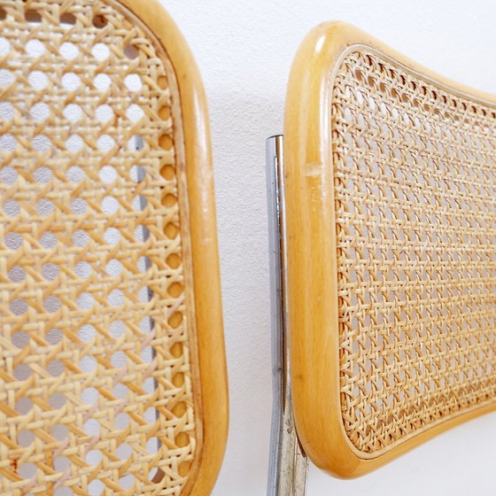 Image 1 of Pair of vintage Cesca chairs in light wood - Italy 1990s