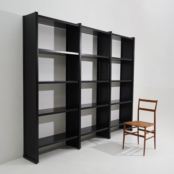 Image 1 of Black metal bookcase, 1970s