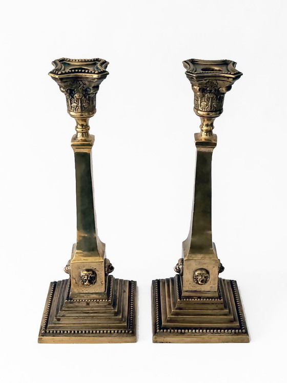 Victorian Style Candlestick Set – Candle holders, Brass, Metal (photo 5 of 11)