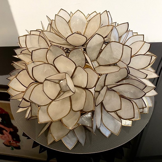 Image 1 of Vintage Rausch capiz ceiling lamp