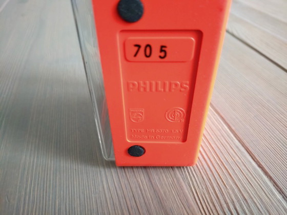 Orange 70s Alarm Clock Philips – Plastic, Plexiglass (photo 5 of 5)