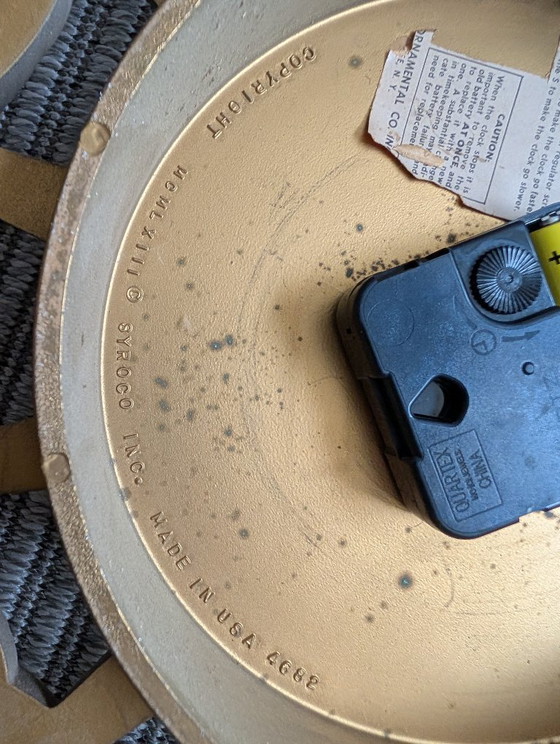 Syroco mid century modern sunburst clock – Klokken, Kunststof (photo 8 of 9)