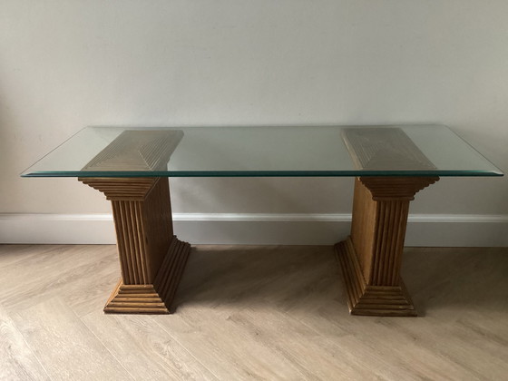 Image 1 of MESA AUXILIAR DE RATÁN ESTILO LÁPIZ GABRIELLE CRESPI