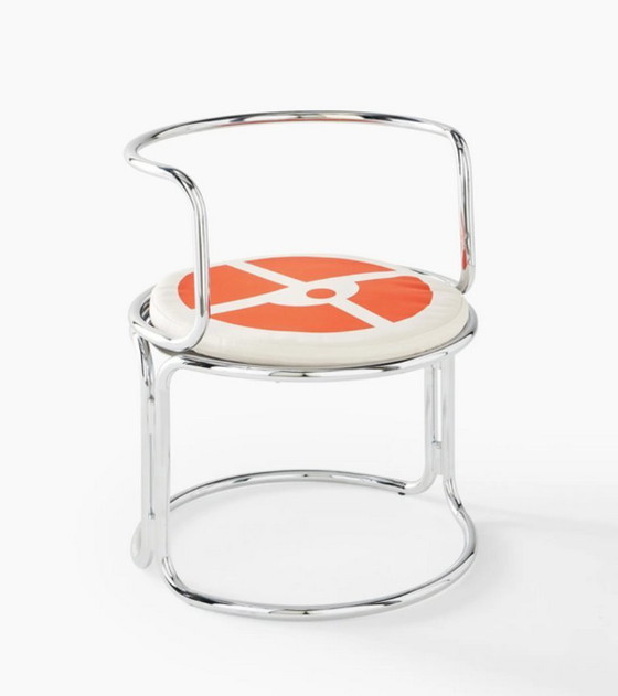 Image 1 of Gae Aulenti, pair of chrome steel armchairs