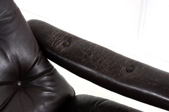 Söda Galvano - Lied Møbler Norway Fauteuil Vintage – Lied mobler, Leather, Wood (photo 8 of 18)