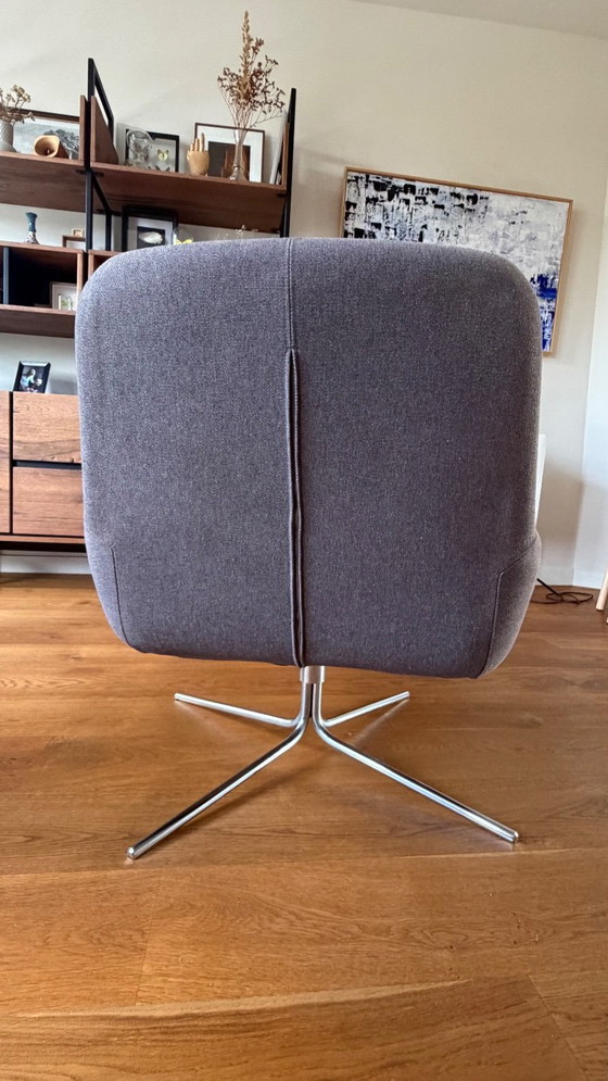 Softline Coco Poltrona Girevole – Poltrona di Design – Grigio – Busk+Hertzog – Sedie girevoli, Textile, Chrome (photo 4 of 5)
