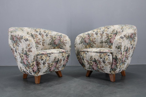 1940s Pair of Club Chairs, Czechoslovakia