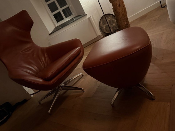 Image 1 of Leolux carruzzo fauteuil met ottoman