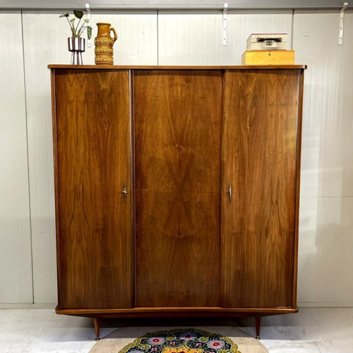 Vintage Danish Sixties Detachable Wardrobe with Hanging and Shelving
