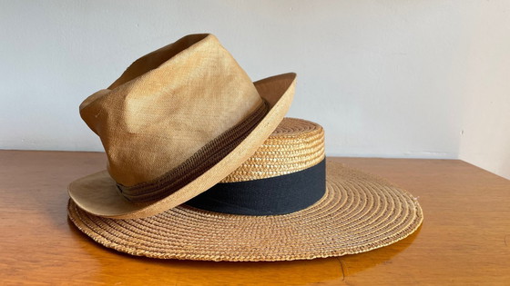 Image 1 of Déco CHAPEAUX de Paille Vintage