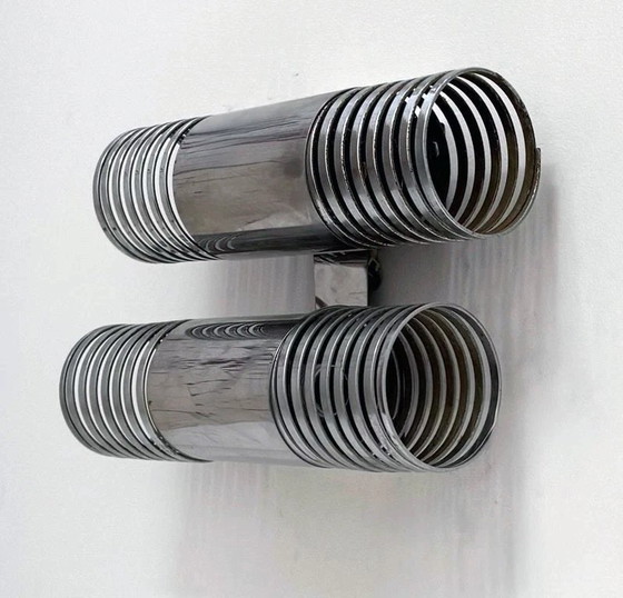 Applique Vintage • Spirales • DLG Andréa Lazzari • Space Age • 1970 – Appliques murales, Chrome (photo 6 of 6)