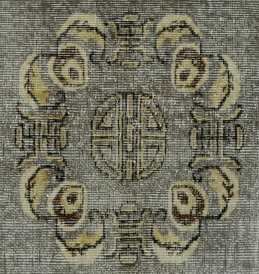 Tappeto turco vintage Oushak 250 × 150 cm – Grigio, in lana, tessuto a mano – vloerkleden en tapijten, Wool (photo 2 of 10)