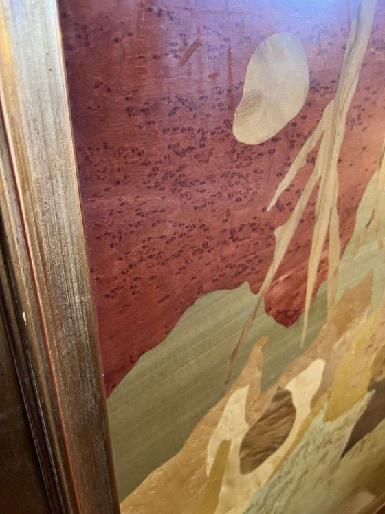 Image 1 of Limitierte Auflage: Kopfteil aus Art-Deco-Holz und Intarsien