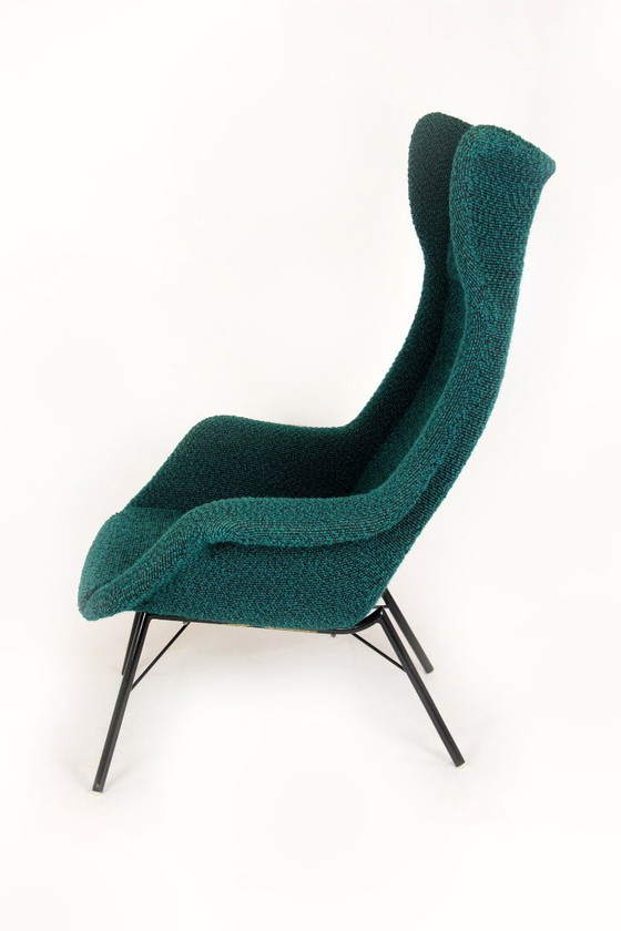 Image 1 of Wingback Lounge Chair van Miroslav Navrátil, Tsjecho-Slowakije, jaren 60