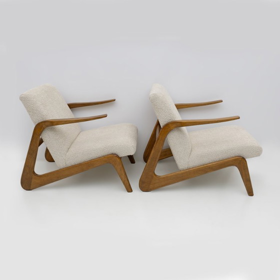 Image 1 of Paire de fauteuils Bouclè italiens de style moderne du milieu du XXe siècle, années 1970