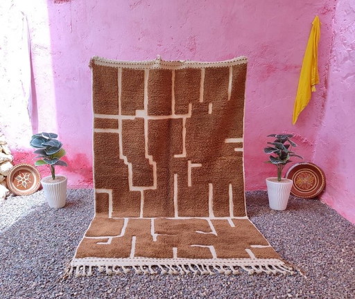 Traditioneller Beni Ourain Naturwoll-Teppich 200/300 cm