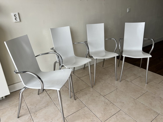 Image 1 of 4 sedie da pranzo Philip Starck Driade Olly Tango con braccioli
