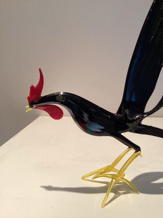 Zeldzame Bimini Wenen Paradijsvogel-Ar Deco  Lampwork Glas-26 cm. – Sculpture (photo 5 of 8)
