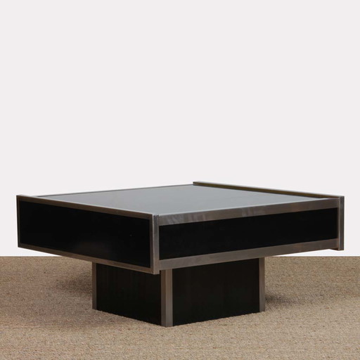 Square coffee table in the Willy Rizzo style, 1970