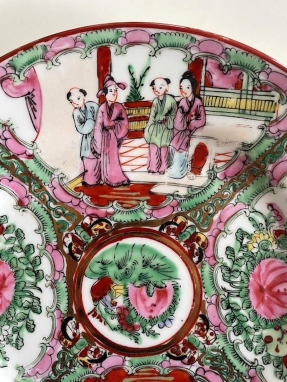 Antique Vintage Chinese Porcelain Plate Rose Medallion – Crockery (photo 9 of 20)