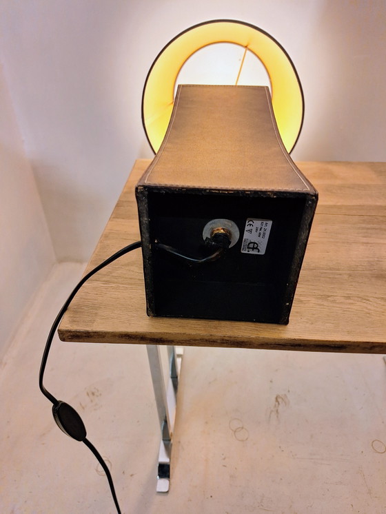 Image 1 of E.F. Fransen leren tafellampen 