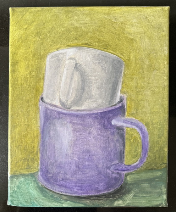 Pintando “Tazas” – Eliza de Geus, Pinturas y dibujos, Canvas (photo 5 of 5)