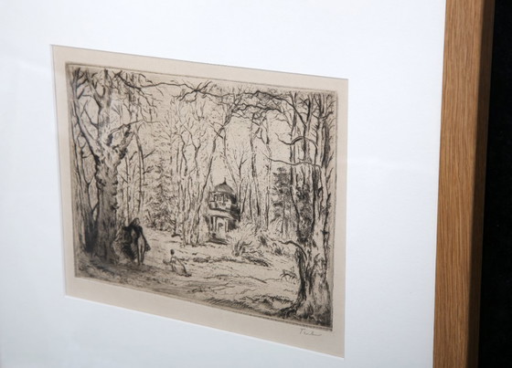 Image 1 of Teuber, Hermann - Parc - Gravure - encadrée - signée à la main