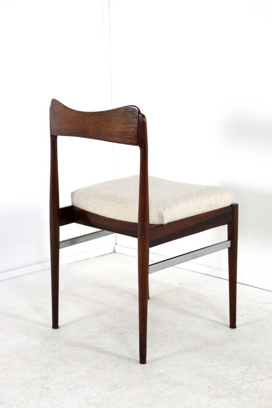 Set di 6 sedie da pranzo in palissandro, sedie da pranzo nuove, imbottite, stile vintage – AWA, Wood (photo 13 of 17)