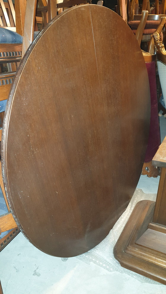 Image 1 of Klassiek Eiken eetkamer tafel Uitschuifbaar met tussenblad