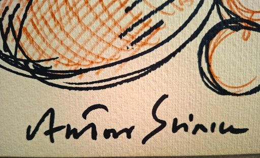 Antonio Sciacca (1957) – Untitled – Original marker drawing on art paper