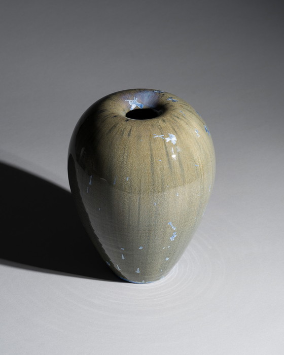 Image 1 of Albert Kiessling Studio Ceramic Vase Midcentury Crystalline Glaze DDR GDR H25cm