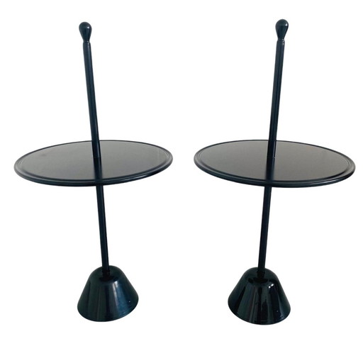 Set of vintage Giacomo Castiglioni side tables Achille & Pier Zanotta 1980's