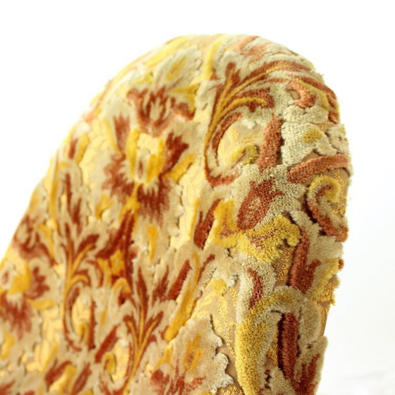 Image 1 of Muschelstuhl aus der Mitte des Jahrhunderts von Miroslav Navratil aus originalem Samt, Tschechoslowakei, 1960er Jahre