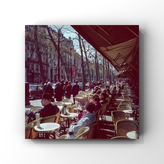 Image 1 of 1x op het terras in Parijs, 1960 | square fine art | Willem van der Poll