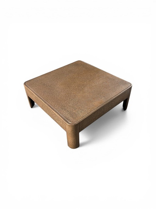 Table basse brutaliste en faux bronze, années 1970