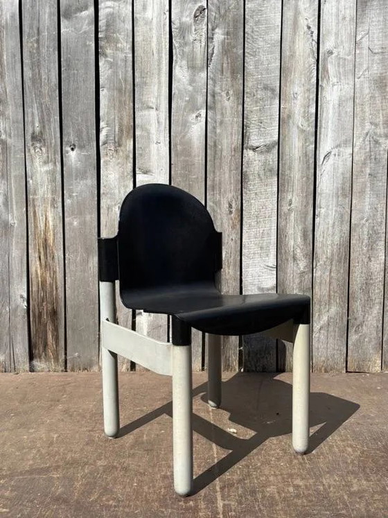 Thonet Flex Stapelstühle in Grey Wash, Designklassiker von Gerd Lange, Esszimmerstühle, Holz, Grau, Retro (Foto 16 von 16)