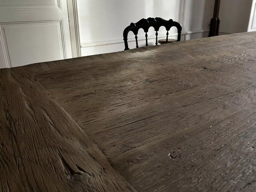 Table de Ferme Kingstone en chêne massif - 250 x 100 cm