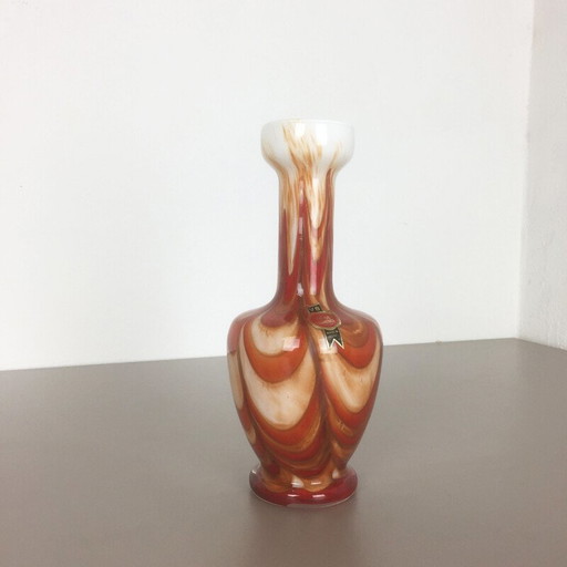 Vase en verre de Murano par Opaline Florence, Italie - 1970