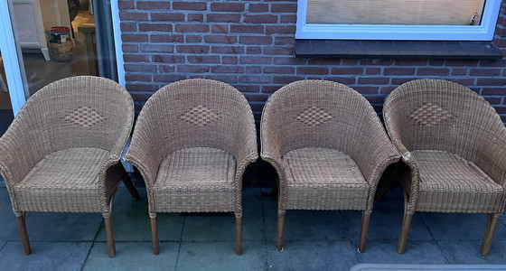 Image 1 of Scandinavisch style fauteuils tulpen stoel rotan 