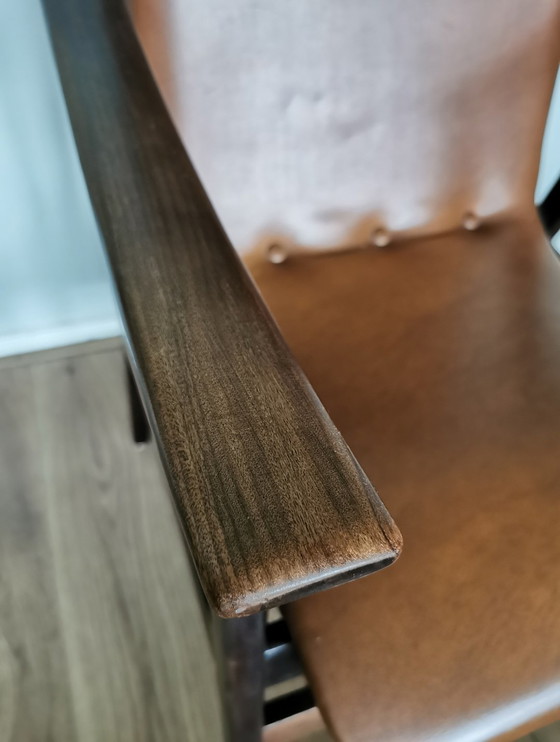 Fauteuil Vintage Mid-Century Louis Van Teeffelen – Skai, Wood (photo 6 of 7)