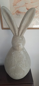 Cheerful large ceramic hare