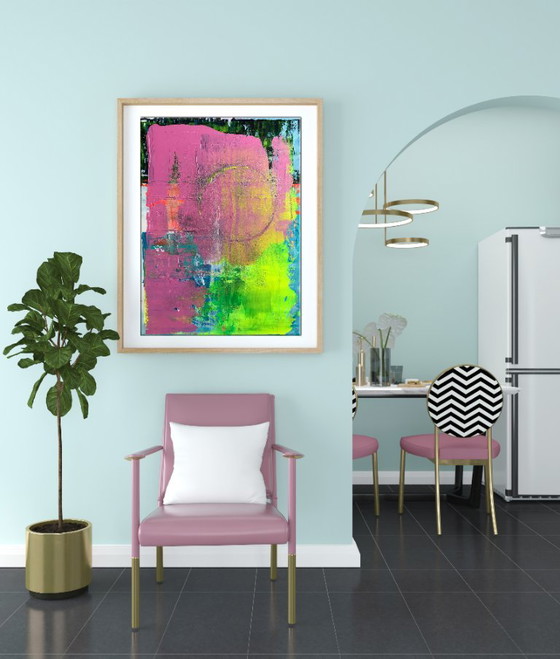 Original Acrylic Painting Abstract Expressionism New Moon – Paintings & Drawings, Canvas (photo 3 of 7)