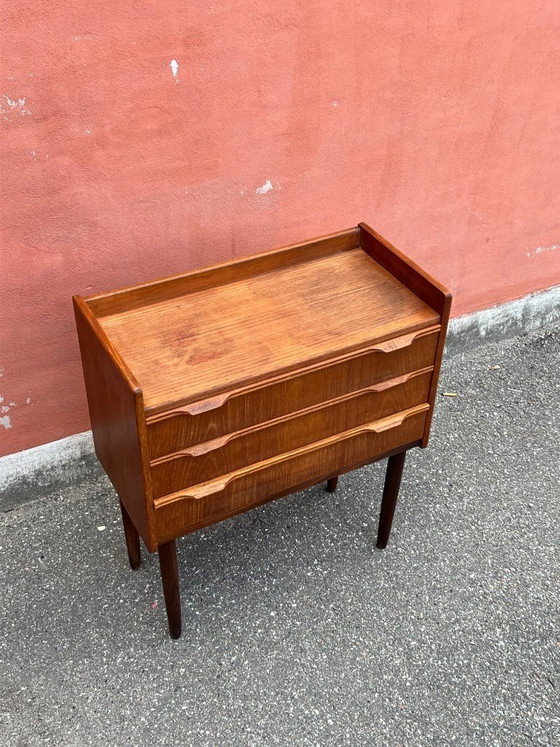 Image 1 of Cassettiera/comodino vintage danese in teak, anni '60