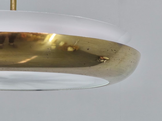 Image 1 of Josef Hurka Art Deco UFO-kroonluchter, Tsjechoslowakije, jaren 1930