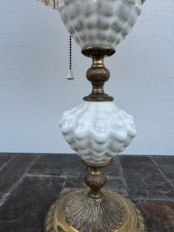 Lampada in maiolica e ottone anni '60 – Lampade da tavolo, Ceramica (photo 13 of 15)